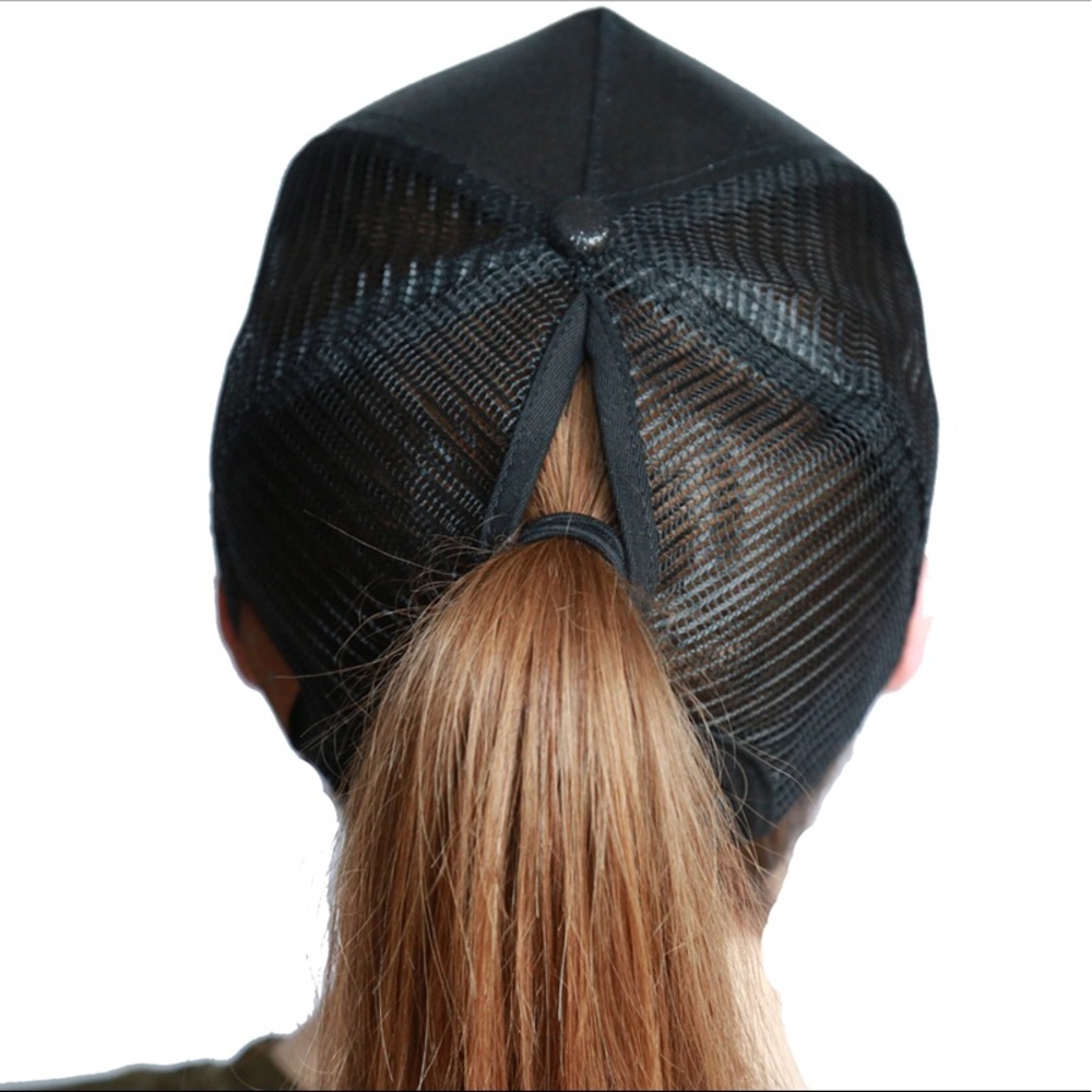 **New** C.C Glitter Ponytail Hat with mesh back
